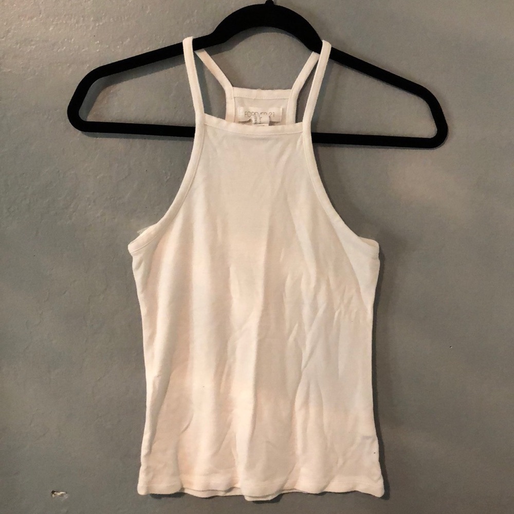 White halter top